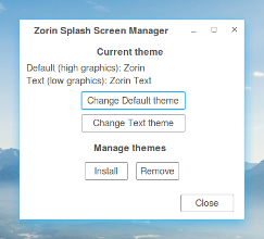 Zorin Splash Screen Manager